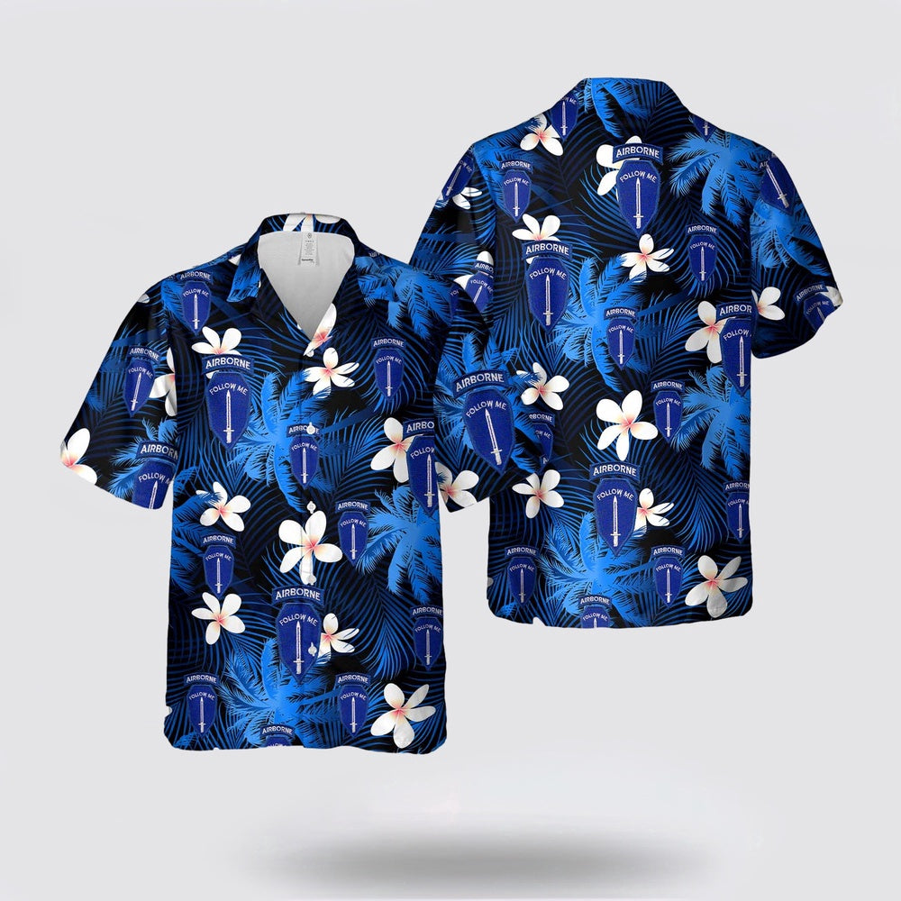 Army Hawaiian Shirt, US Army Infantry School Airborne Hawaiian Shirt