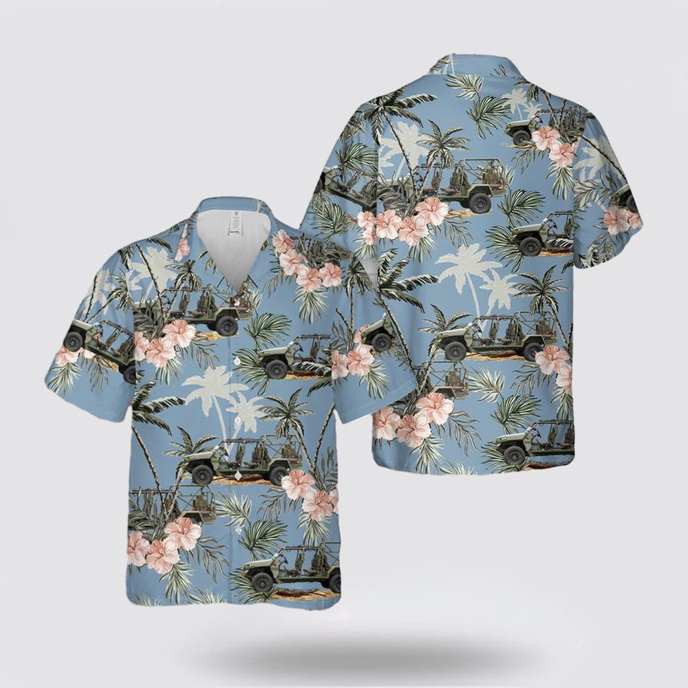 Army Hawaiian Shirt, US Army Infantry Squad Vehicle Hawaiian Shirt