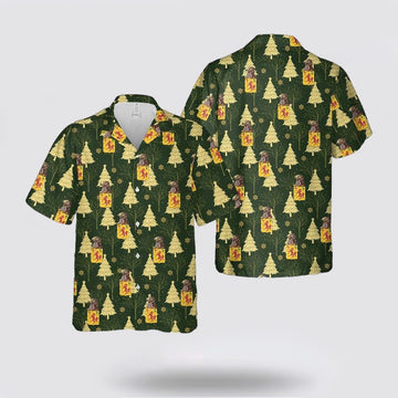Army Hawaiian Shirt, US Army Iowa National Guard, 113th Cavalry Regiment  Red Horse Squadron Christmas Hawaiian Shirt