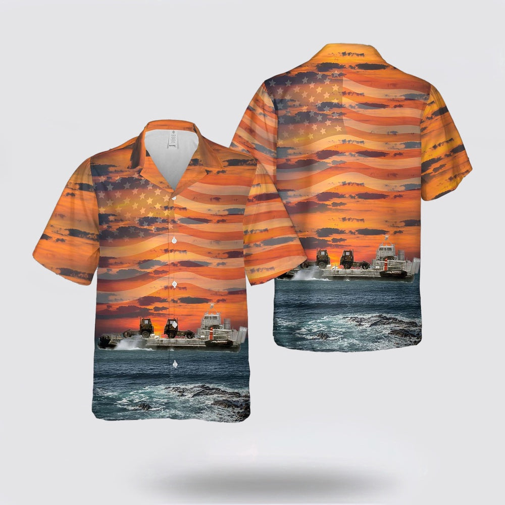 Army Hawaiian Shirt, US Army LACV-30 (Lighter Air Cushion Vehicle 30 Ton) hovercraft transports Hawaiian Shirt