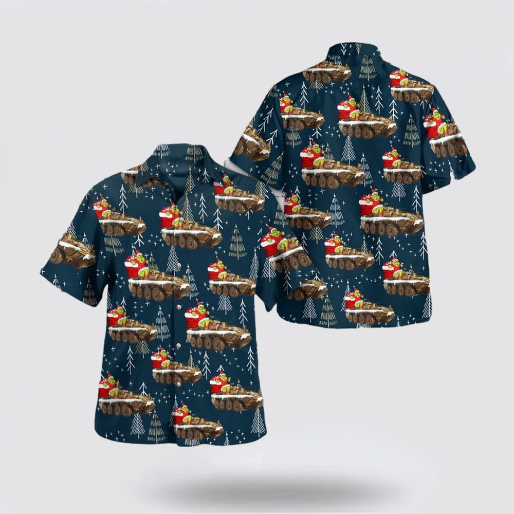 Army Hawaiian Shirt, US Army LAV-25 Christmas Hawaiian Shirt