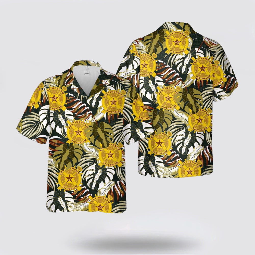 Army Hawaiian Shirt, US Army Logistics Corps Branch Insignia Hawaiian Shirt