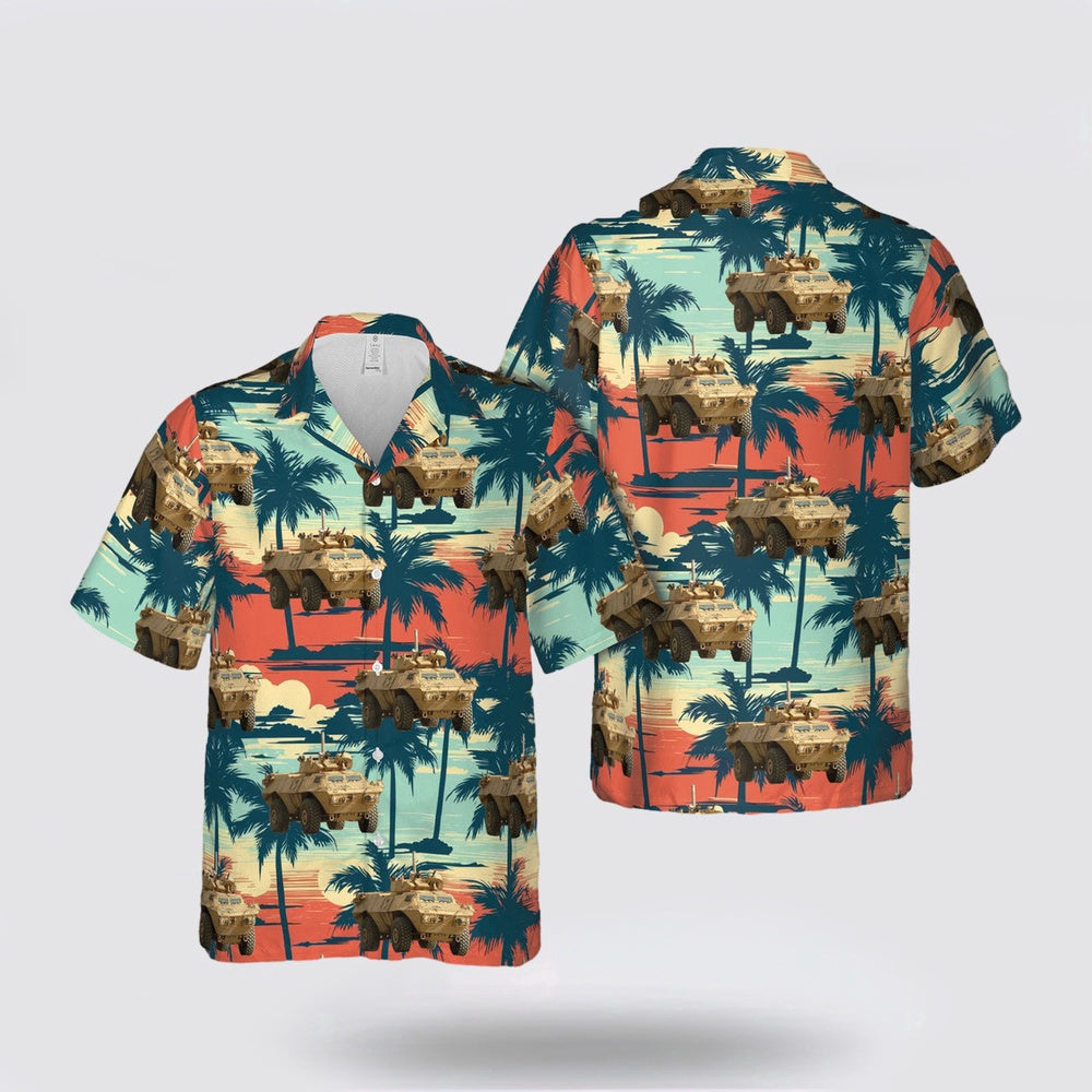 Army Hawaiian Shirt, US Army M-1117 , 3rd Platoon, 385th MP Battalion, 3rd Infantry Division Hawaiian Shirt
