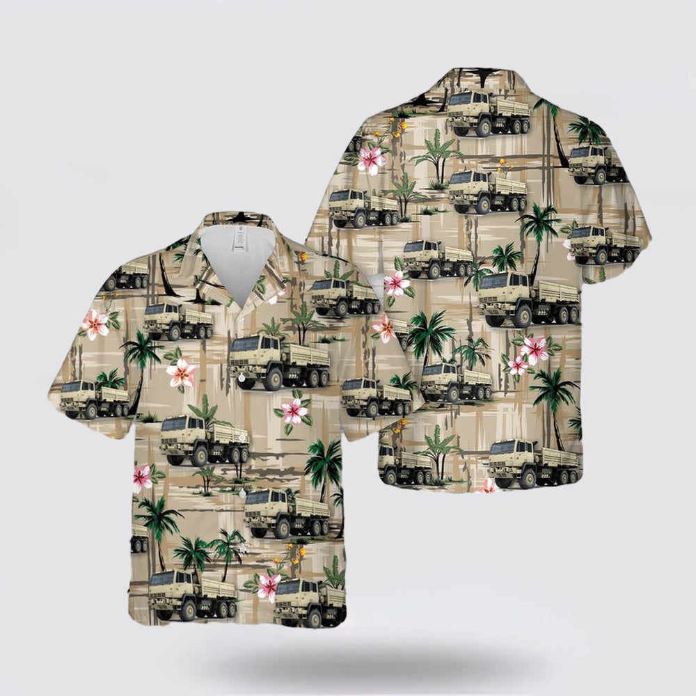 Army Hawaiian Shirt, US Army M1083 MTV Cargo Truck Hawaiian Shirt