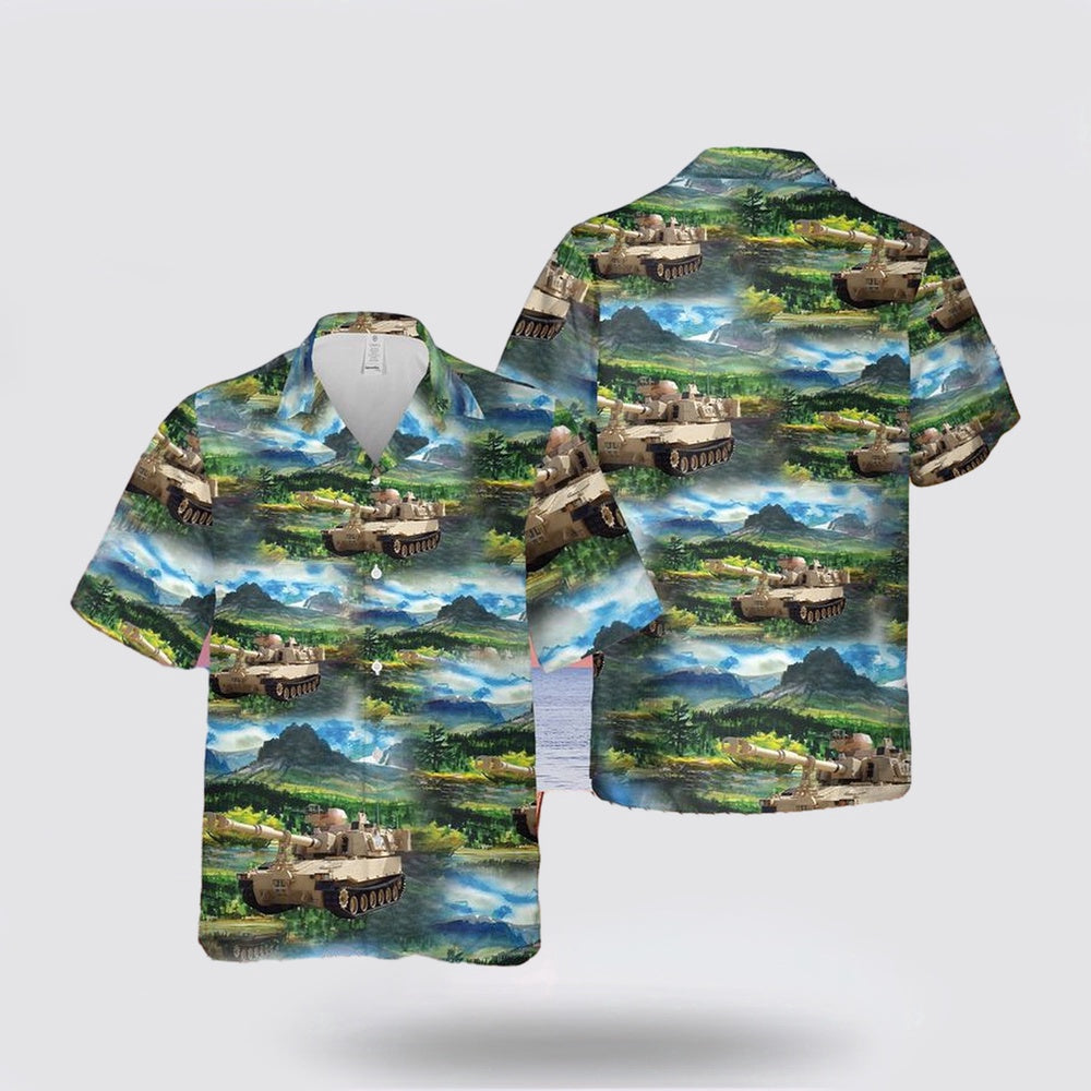 Army Hawaiian Shirt, US Army M109 Paladin Tank Hawaiian Shirt