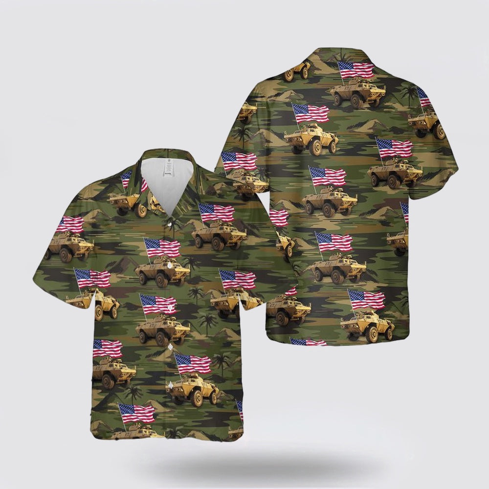 Army Hawaiian Shirt, US Army M1117 Armored Security Vehicle Hawaiian Shirt