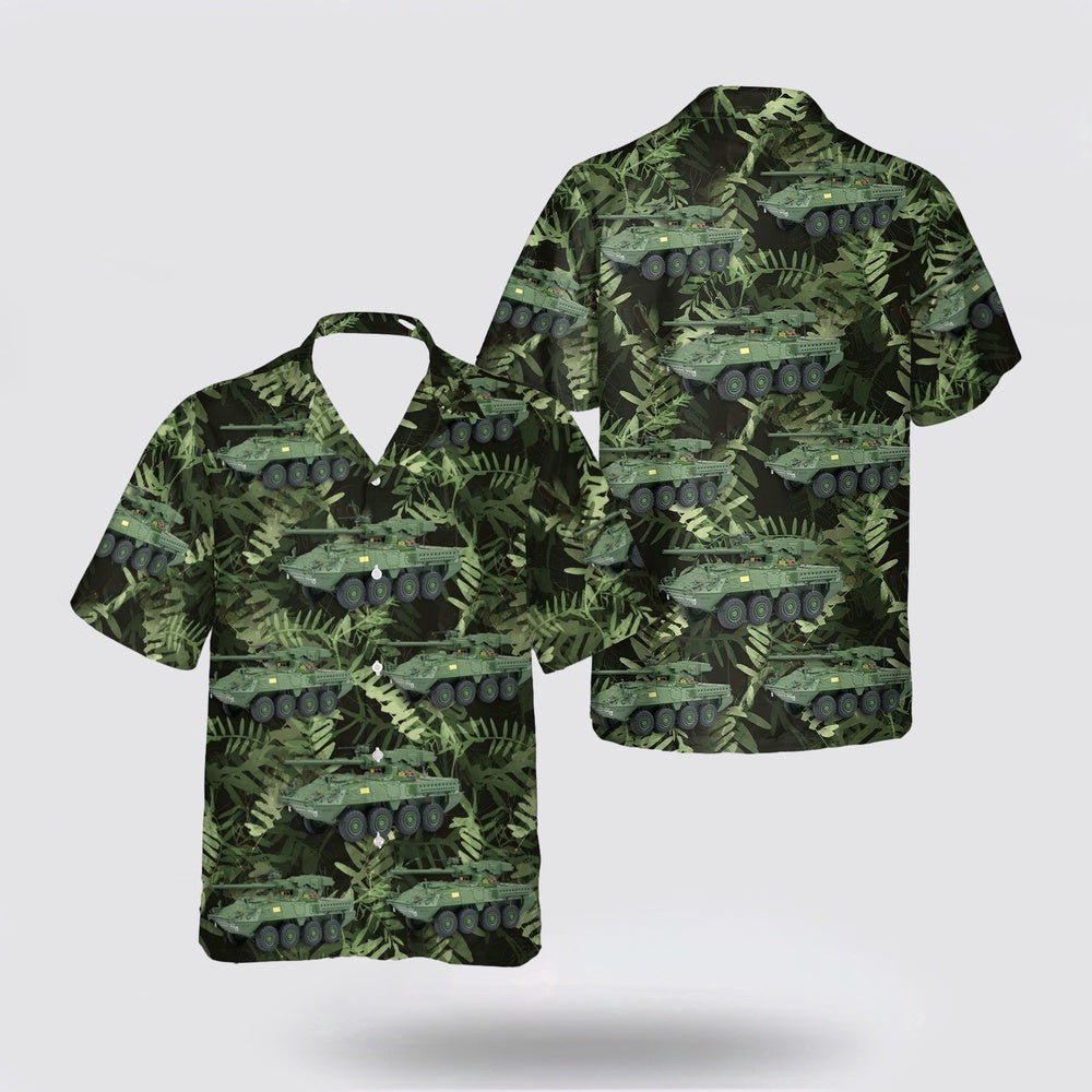 Army Hawaiian Shirt, US Army M1128 Stryker MGS Hawaiian Shirt