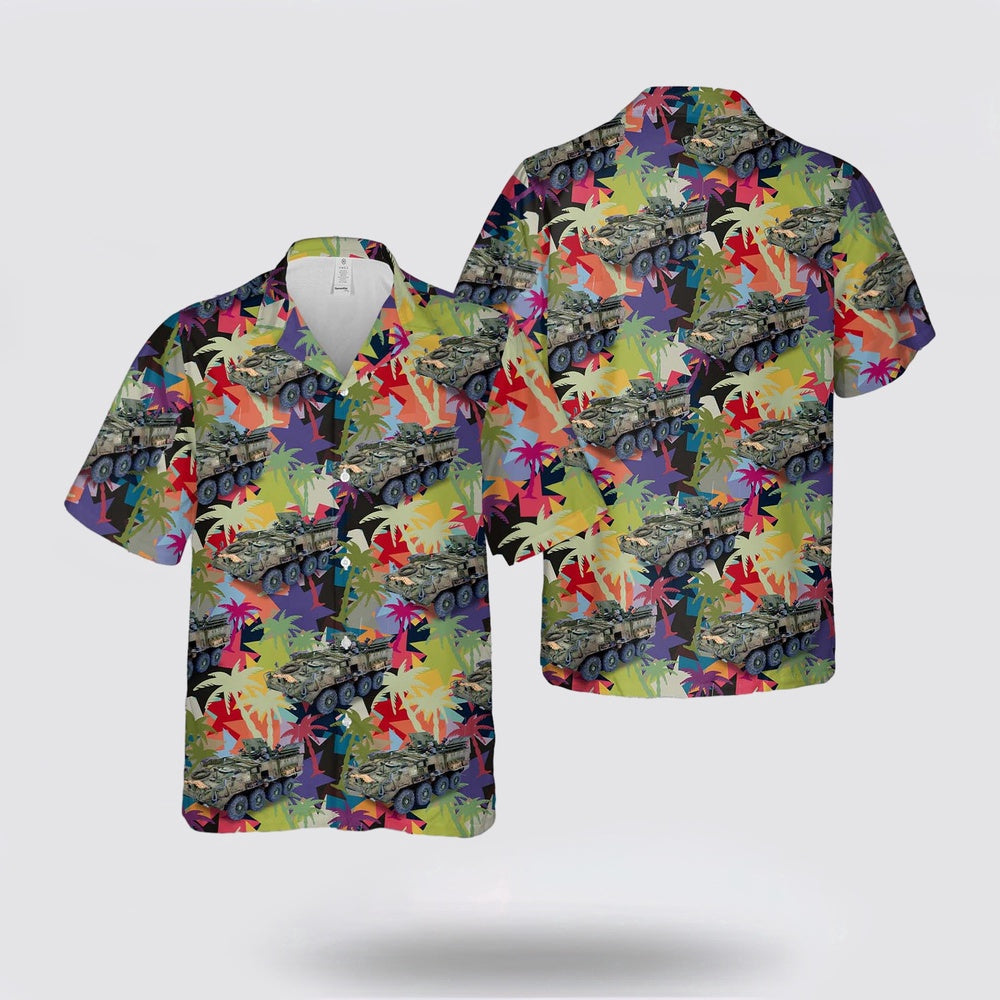 Army Hawaiian Shirt, US Army M1129 Stryker Mortar Carrier Hawaiian Shirt