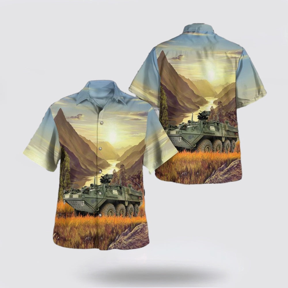 Army Hawaiian Shirt, US Army M1130 Command Vehicle (CV) Hawaiian Shirt