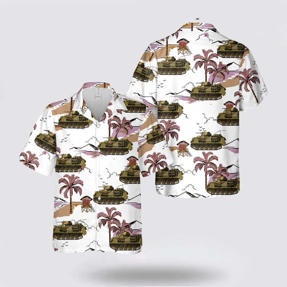 Army Hawaiian Shirt, US Army M113A3 Operation Desert Storm 1991 Hawaiian Shirt