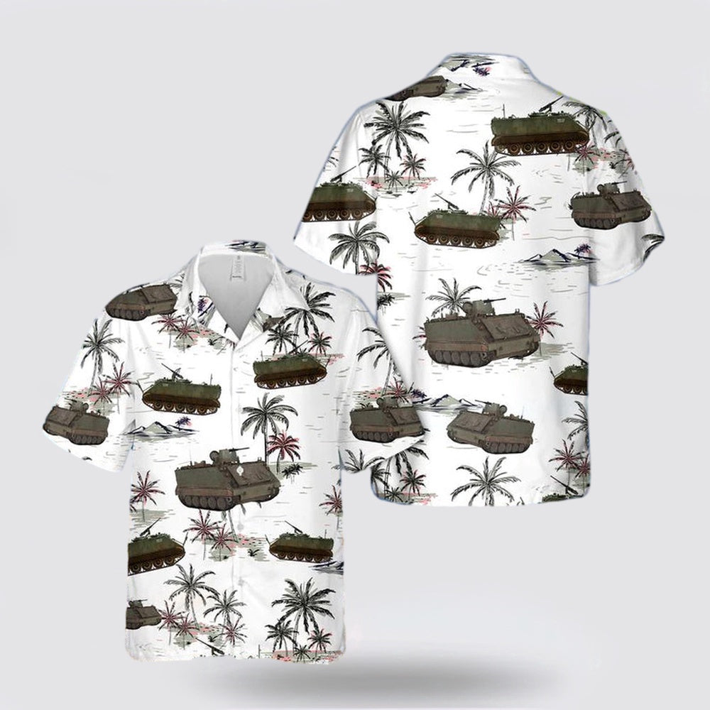 Army Hawaiian Shirt, US Army M113 Tank Hawaiian Shirt