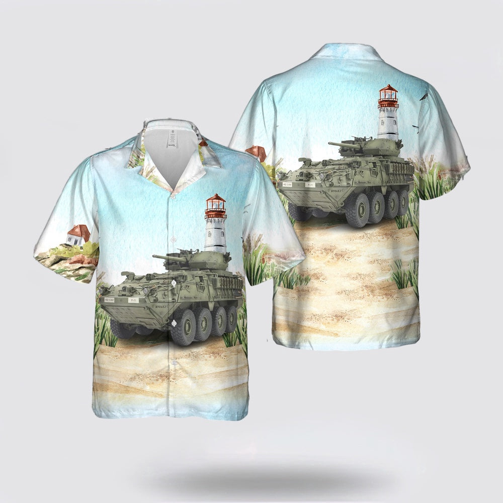 Army Hawaiian Shirt, US Army M1296 Stryker Dragoon Hawaiian Shirt