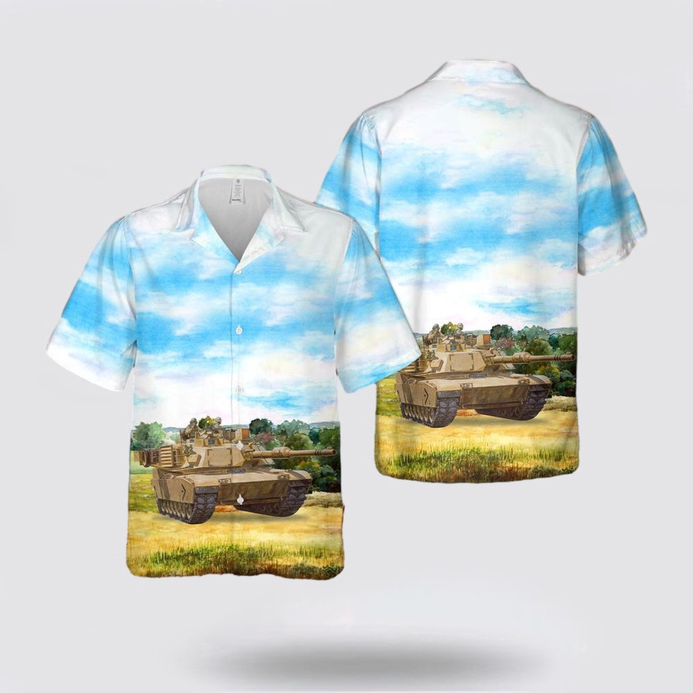 Army Hawaiian Shirt, US Army M1A1-ABRAMS Iraq 2003 Hawaiian Shirt