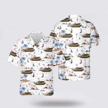 Army Hawaiian Shirt, US Army M1A1 HA Abrams 12th platoon, A Company, 164 armoured regiment, 2nd brigade, 3rd Infantry Division Rock of the Marne Hawaiian Shirt