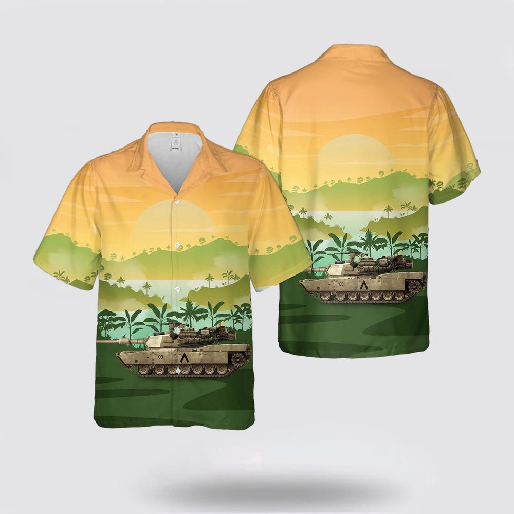 Army Hawaiian Shirt, US Army M1A1 ODS of the 5th Armoured Division Hawaiian Shirt