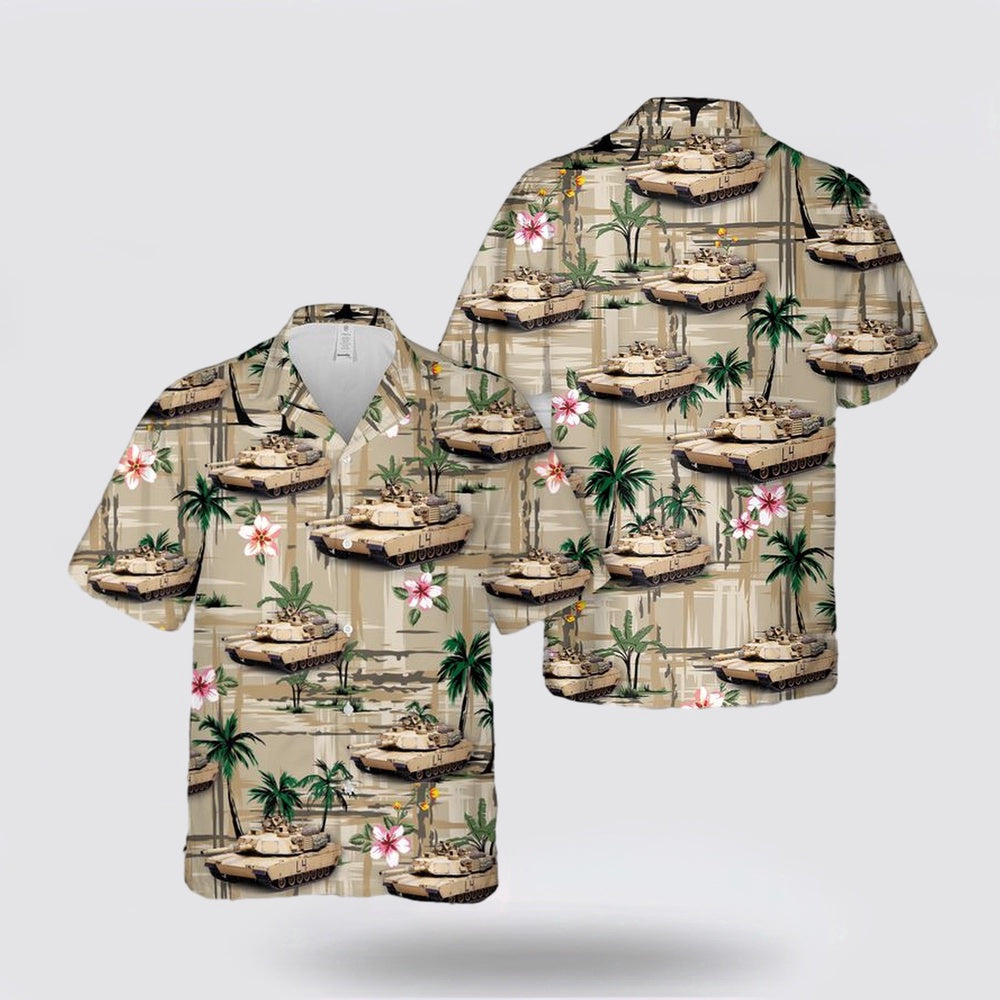 Army Hawaiian Shirt, US Army M1A2 Abrams Hawaiian Shirt