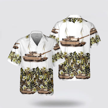 Army Hawaiian Shirt, US Army M1A2 Abrams Pocket Hawaiian Shirt