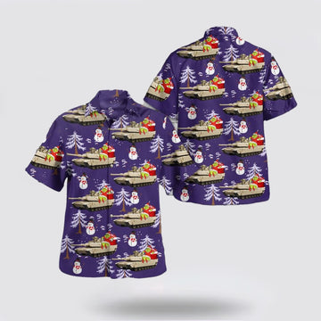 Army Hawaiian Shirt, US Army M1 Abrams Christmas Hawaiian Shirt