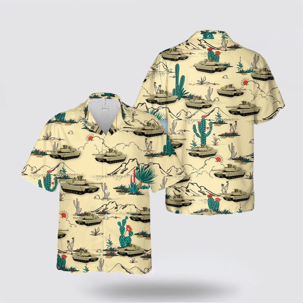Army Hawaiian Shirt, US Army M1 Abrams Hawaiian Shirt