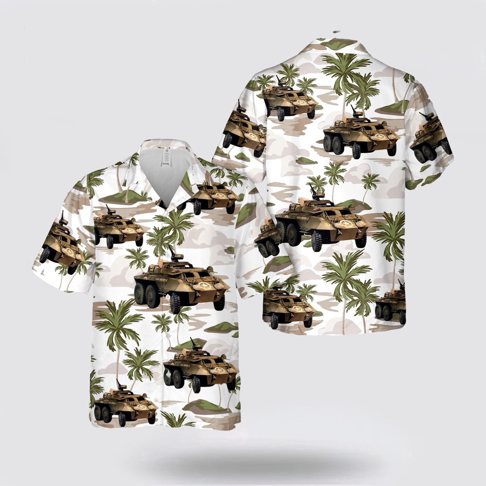 Army Hawaiian Shirt, US Army M20 Armored Utility Vehicle Hawaiian Shirt