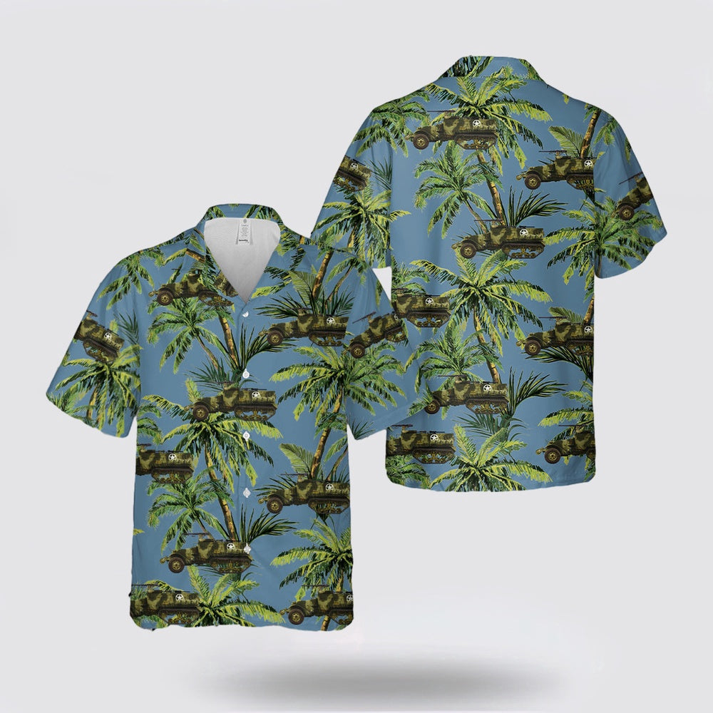 Army Hawaiian Shirt, US Army M2A1 with the M48 gun mount and cal.30 (7.62 mm) pintle mounts Hawaiian Shirt