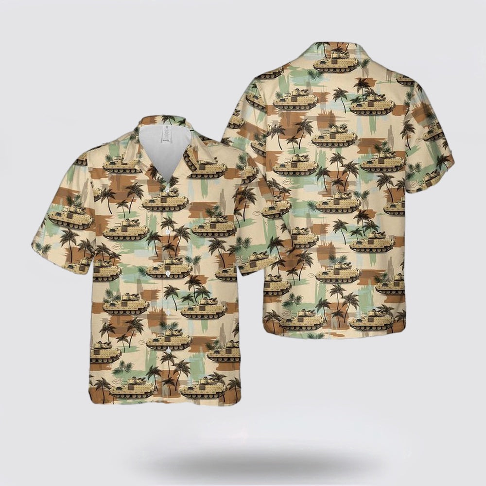 Army Hawaiian Shirt, US Army M2A2 Bradley IFV (Infantry Fighting Vehicle) Hawaiian Shirt