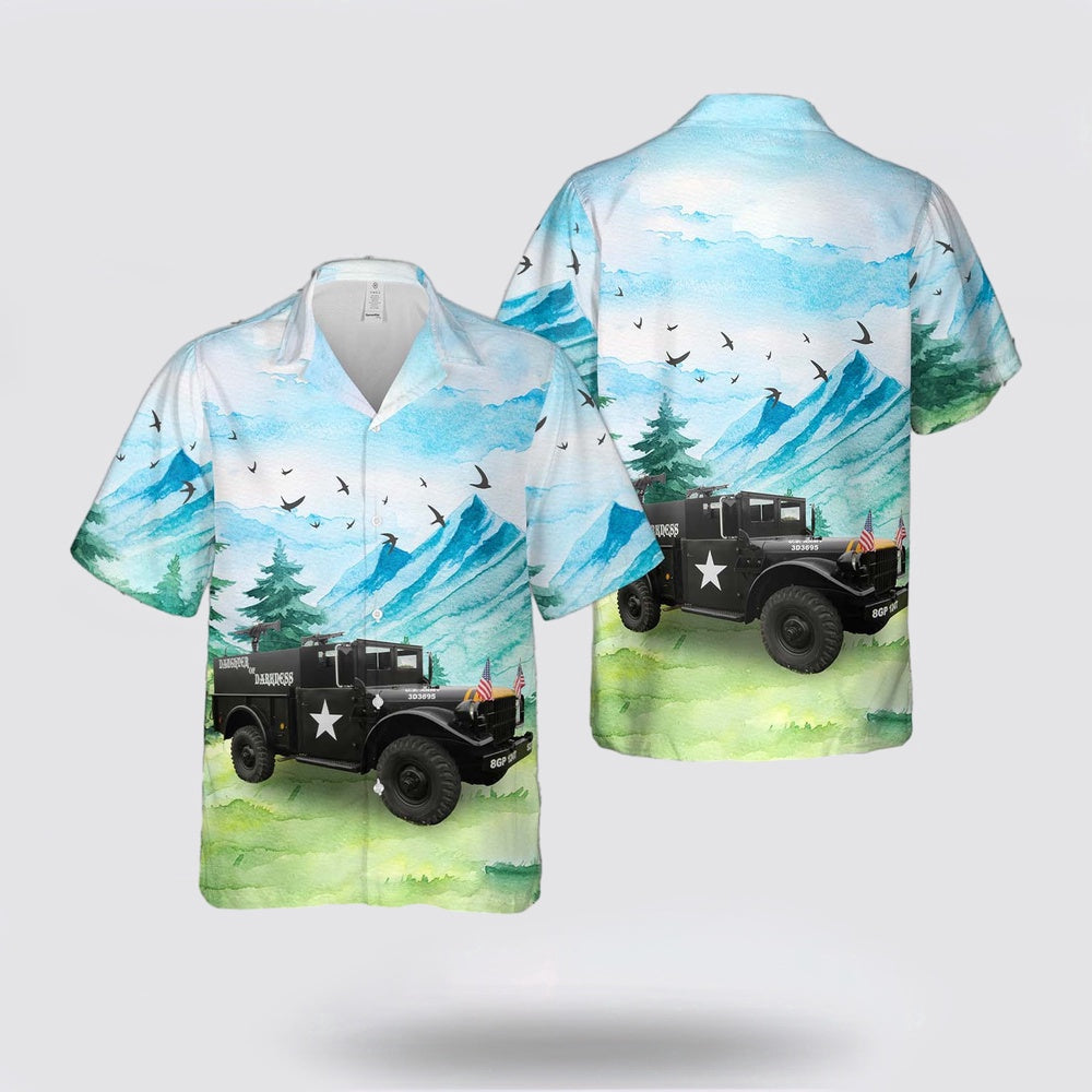 Army Hawaiian Shirt, US Army M37 Gun Truck Daughter of Darkness Hawaiian Shirt