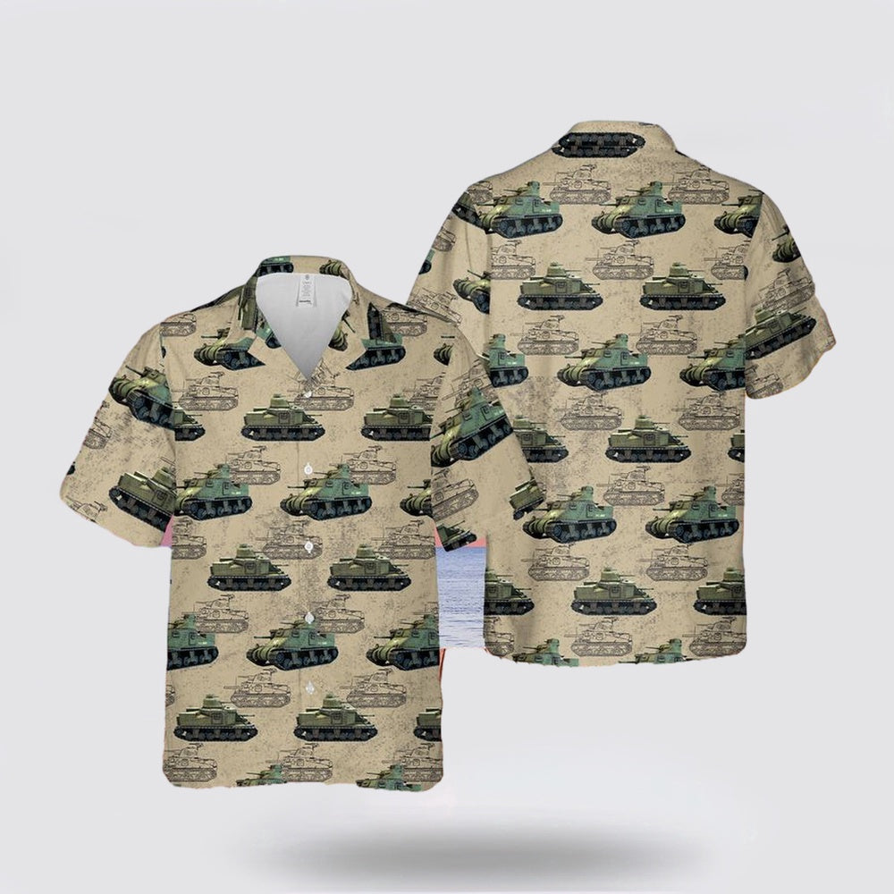 Army Hawaiian Shirt, US Army M3 Lee Tank Hawaiian Shirt