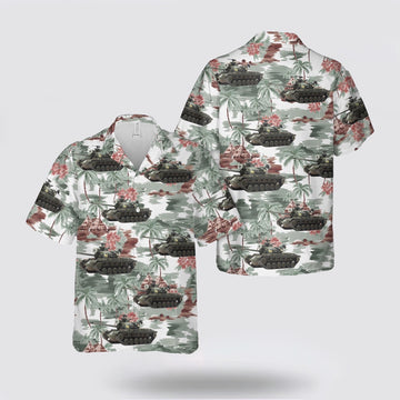 Army Hawaiian Shirt, US Army M48A2 combat ready Vietnam War Hawaiian Shirt
