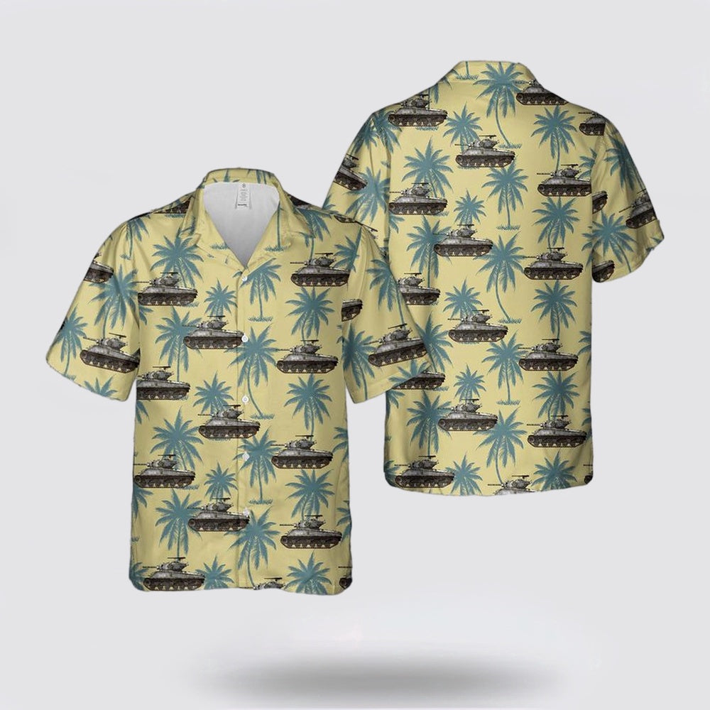 Army Hawaiian Shirt, US Army M4A3E2 Jumbo from the 33rd Battalion, 3rd US Armored Division Hawaiian Shirt