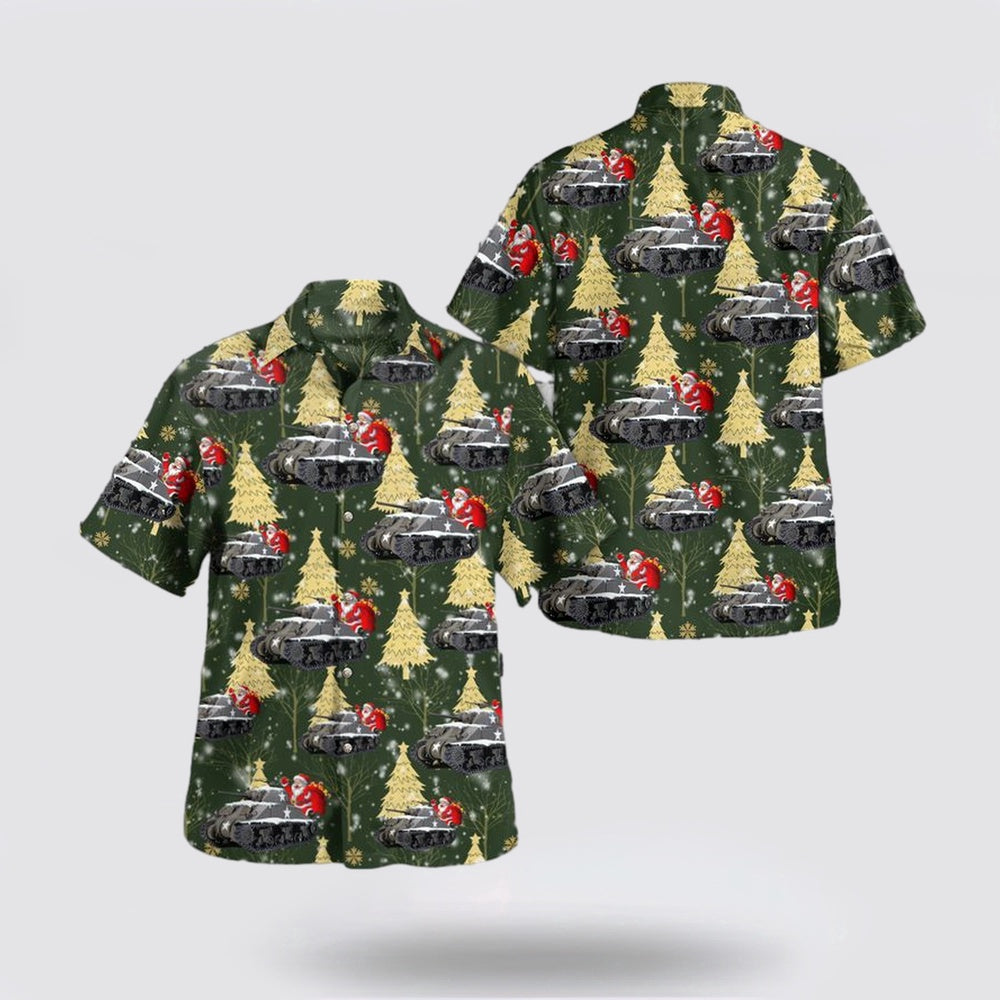 Army Hawaiian Shirt, US Army M4 Sherman Christmas Hawaiian Shirt
