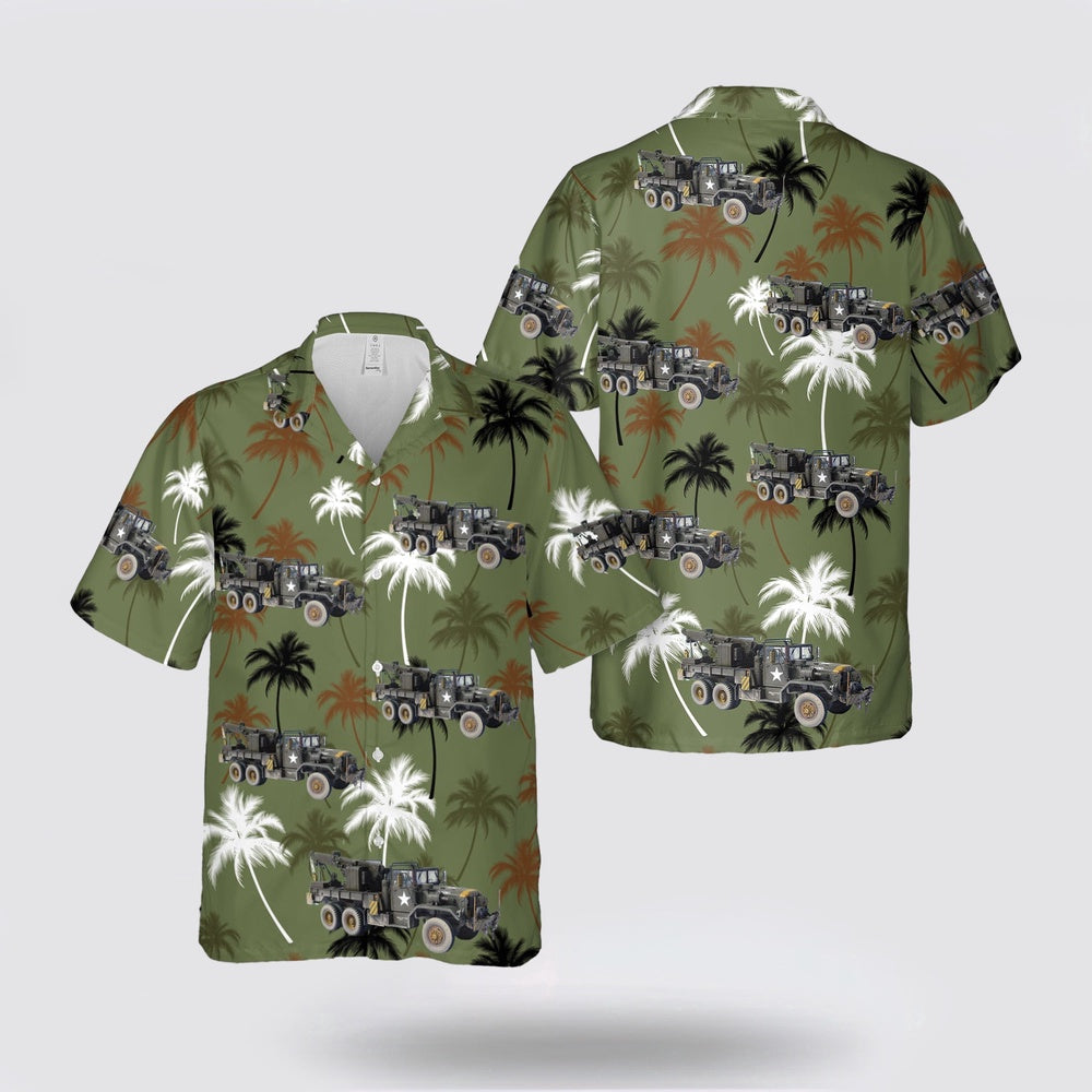 Army Hawaiian Shirt, US Army M534 Medium Wrecker Hawaiian Shirt