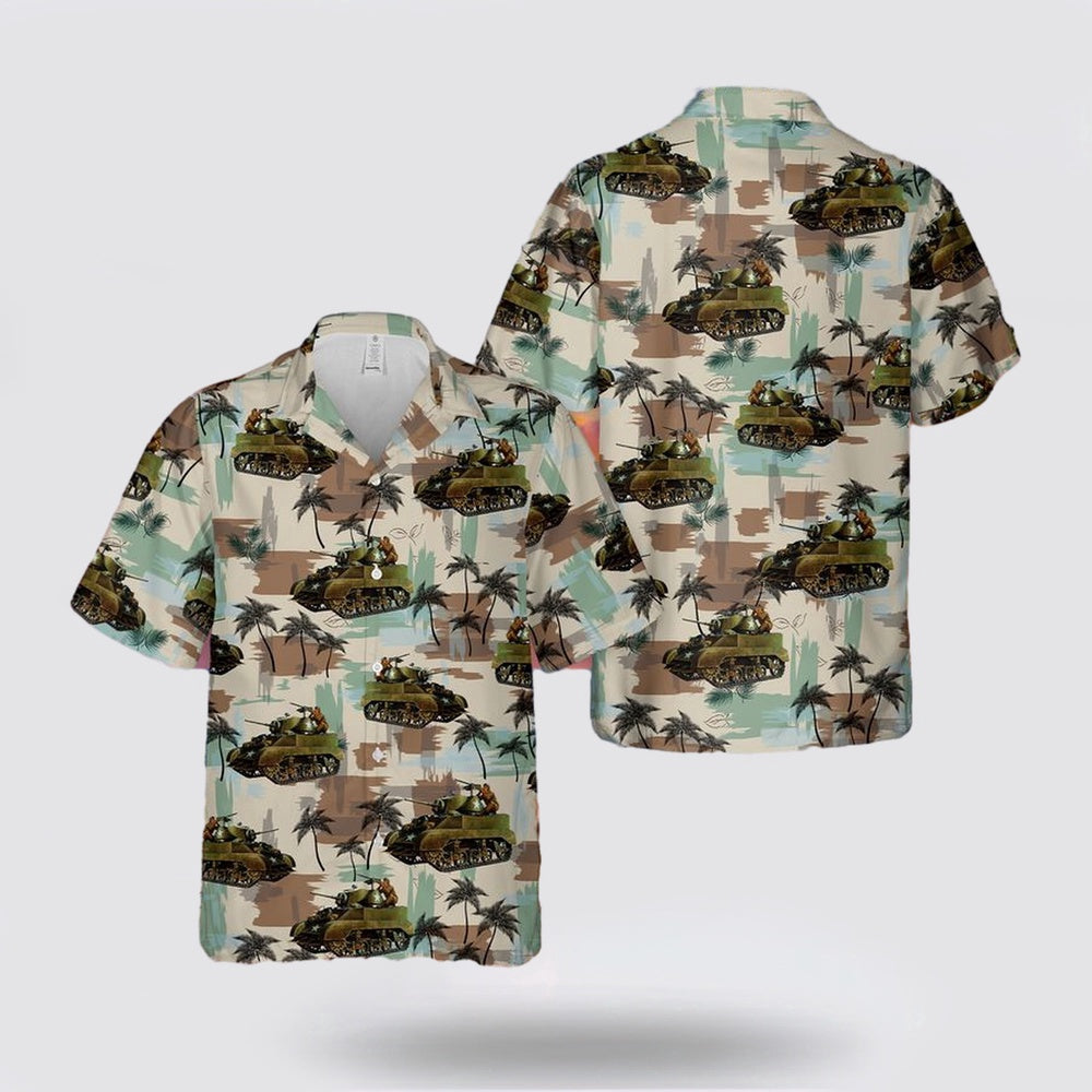Army Hawaiian Shirt, US Army M5A1 Light Tank Hawaiian Shirt