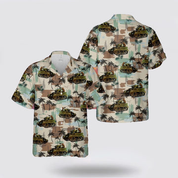 Army Hawaiian Shirt, US Army M5A1 Light Tank Hawaiian Shirt