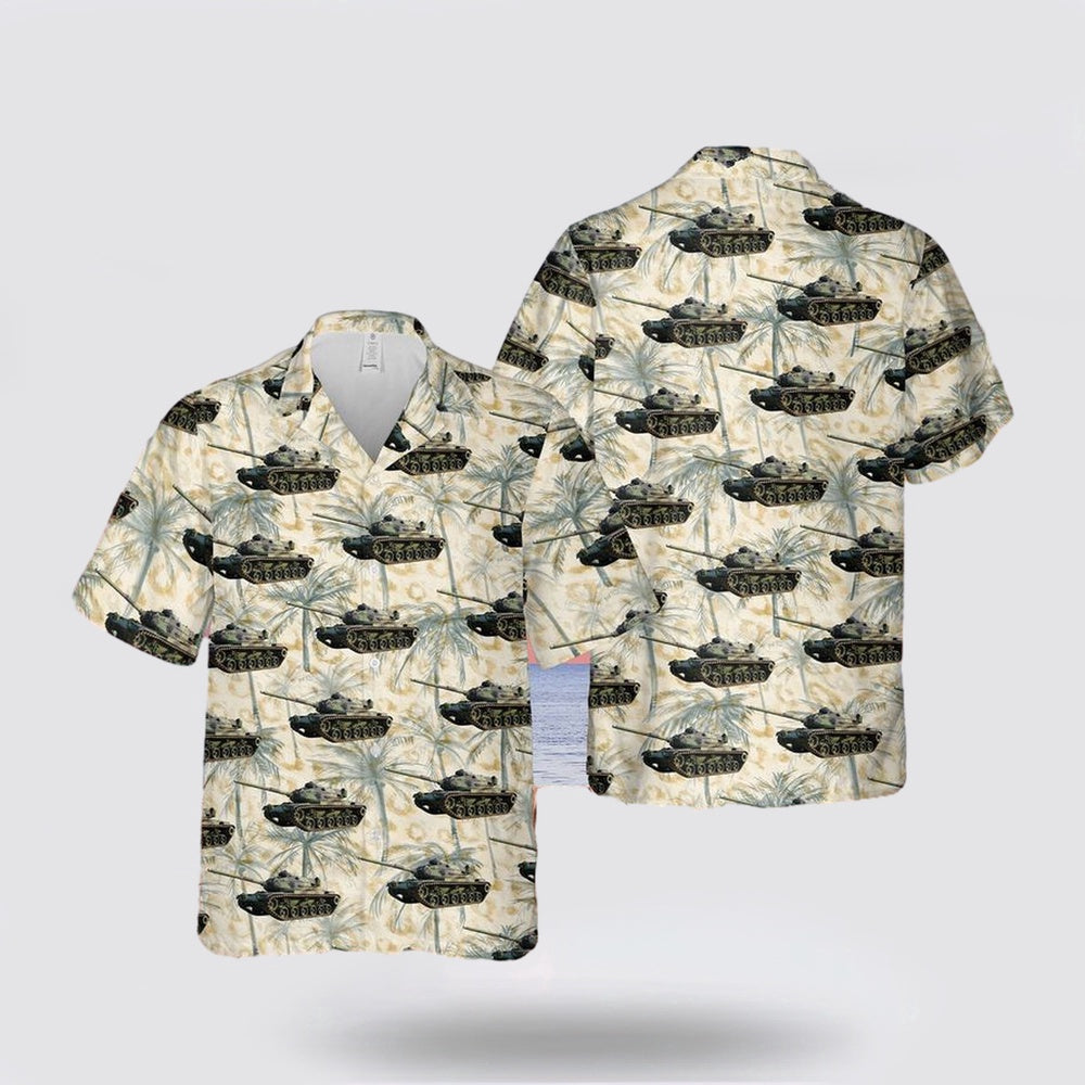 Army Hawaiian Shirt, US Army M60A3 Patton Hawaiian Shirt