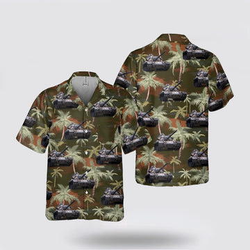 Army Hawaiian Shirt, US Army M60A3 of 3rd Battalion, 32nd Armor Pocket Hawaiian Shirt