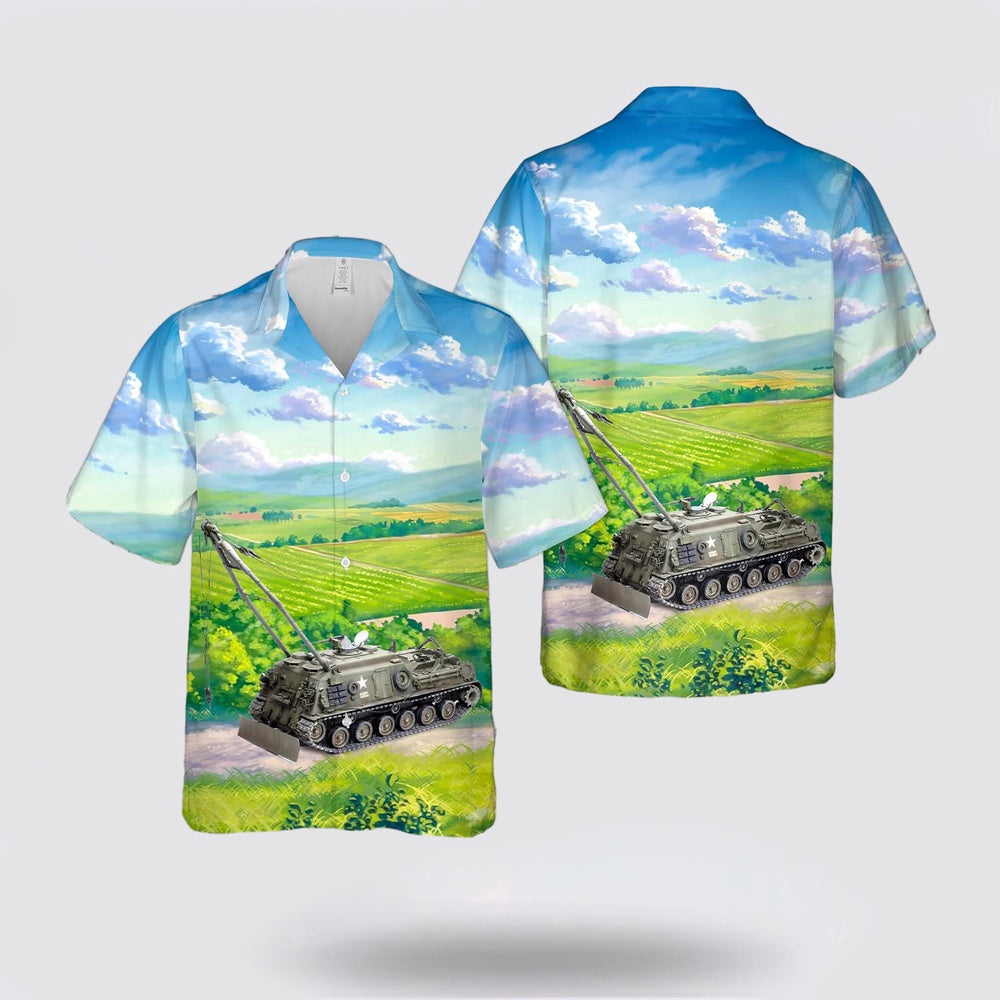 Army Hawaiian Shirt, US Army M88 Heavy Recover Tank Vietnam war Hawaiian Shirt