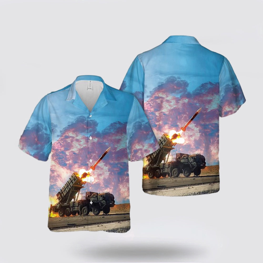 Army Hawaiian Shirt, US Army MIM-104 Air defense Hawaiian Shirts, Military Hawaiian Shirt