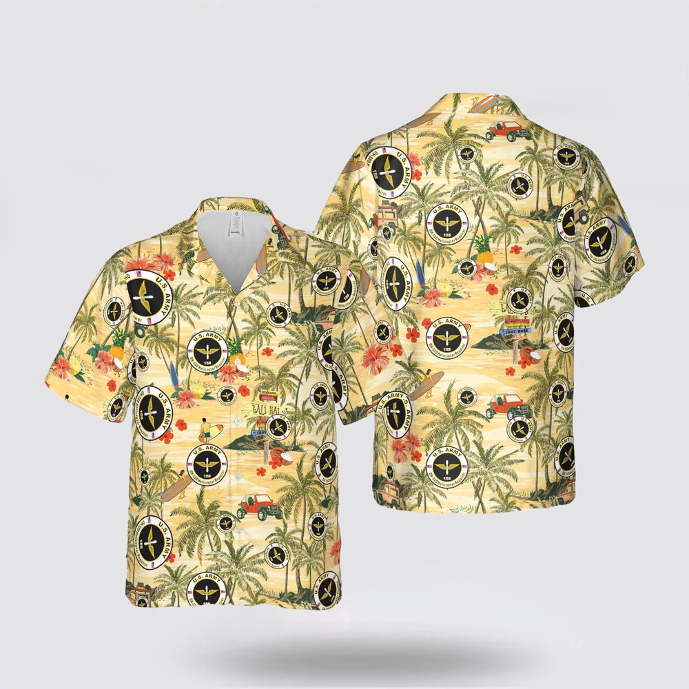 Army Hawaiian Shirt, US Army MOS 15S OH-58-D Helicopter Repairer Hawaiian Shirt