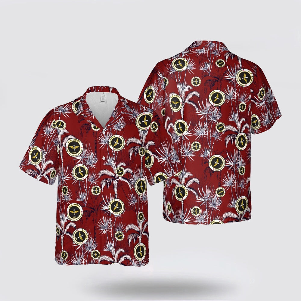 Army Hawaiian Shirt, US Army MOS 15T UH-60 Black Hawk Mechanic Hawaiian Shirt
