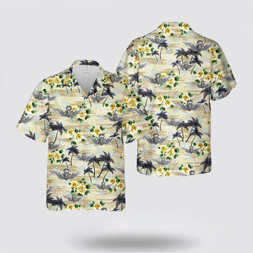 Army Hawaiian Shirt, US Army Master Flight Surgeon Badge Hawaiian Shirt