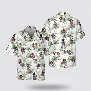 Army Hawaiian Shirt, US Army N Company (RANGER), 75th Infantry (AIRBORNE), 173rd Airborne Brigade Pocket Hawaiian Shirt