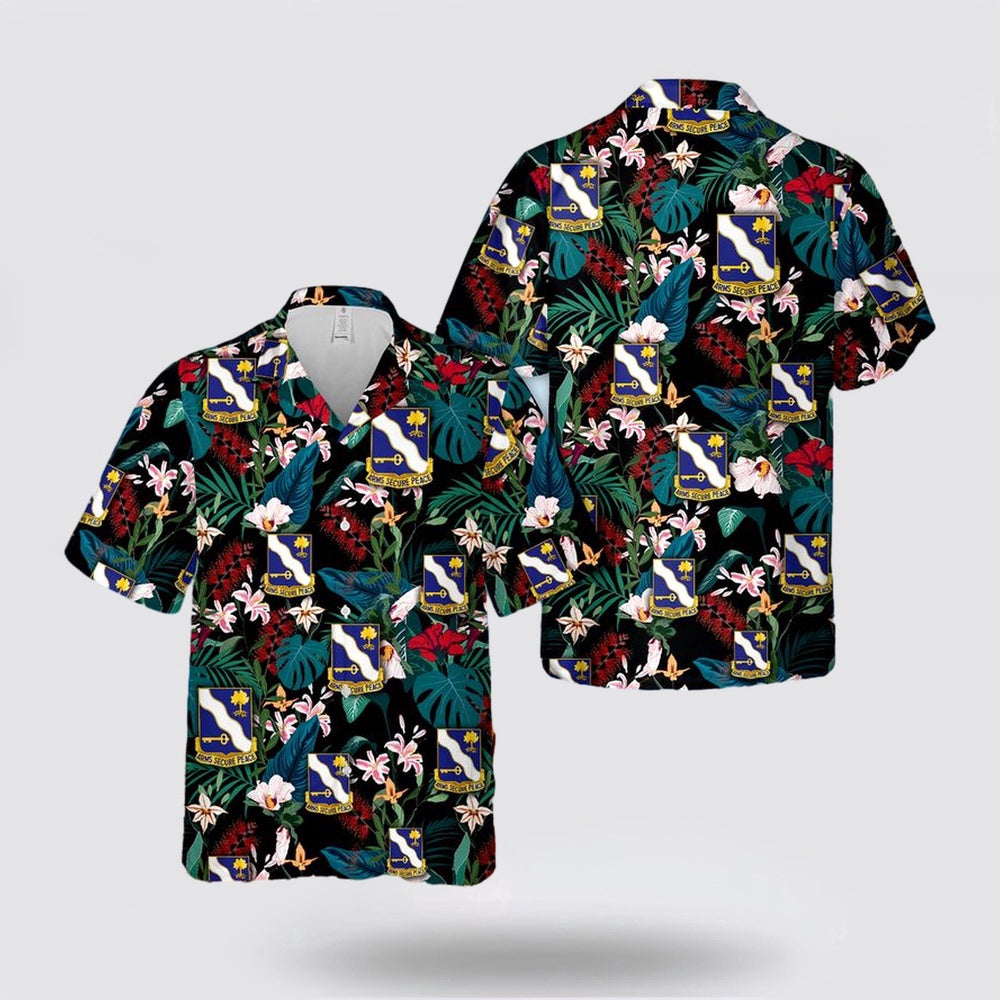 Army Hawaiian Shirt, US Army National Guard 143rd Infantry Regiment (Third Texas) Hawaiian Shirt