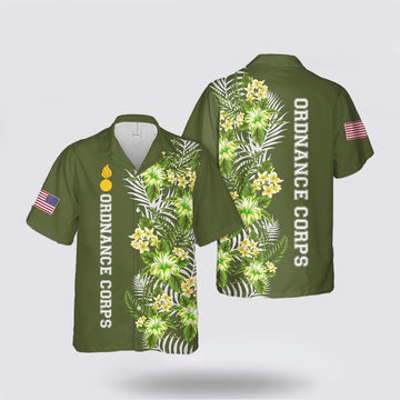 Army Hawaiian Shirt, US Army Ordnance Corps Branch Badge Hawaiian Shirt