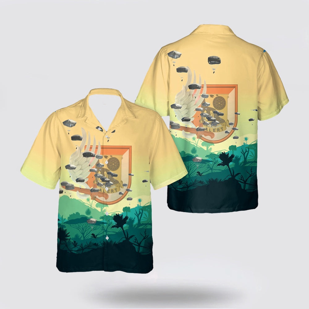 Army Hawaiian Shirt, US Army Paratroopers 1st Squadron (Airborne), 91st Cavalry Regiment, 173rd Airborne Brigade Jump At Grafenwoehr Hawaiian Shirt