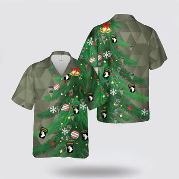 Army Hawaiian Shirt, US Army Paratroopers With The 101st Airborne Division Parachute Christmas Hawaiian Shirt