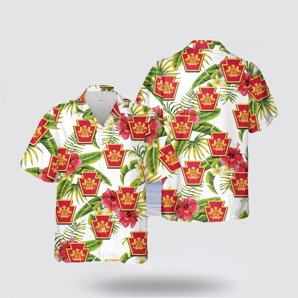 Army Hawaiian Shirt, US Army Pennsylvania Army National Guard Hawaiian Shirt