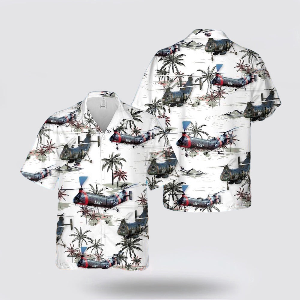 Army Hawaiian Shirt, US Army Piasecki H-21 Hawaiian Shirt