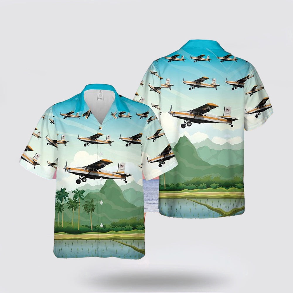 Army Hawaiian Shirt, US Army Pilatus PC-6B2-H2 Turbo Porter Hawaiian Shirt