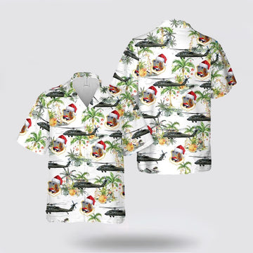 Army Hawaiian Shirt, US Army Puerto Rico Air National Guard UH-60 Black Hawk Rattle Snake Christmas Hawaiian Shirt